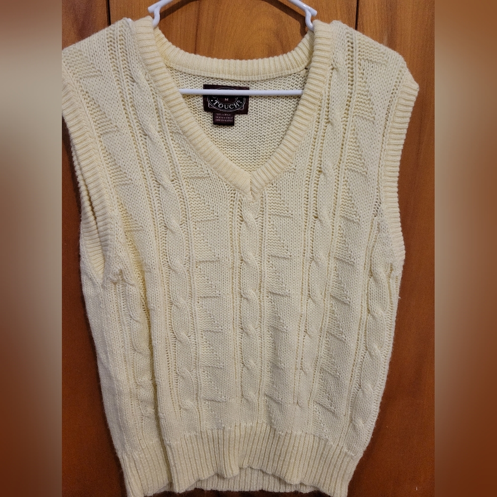 Vintage 70s Butter Yellow Sweater Vest